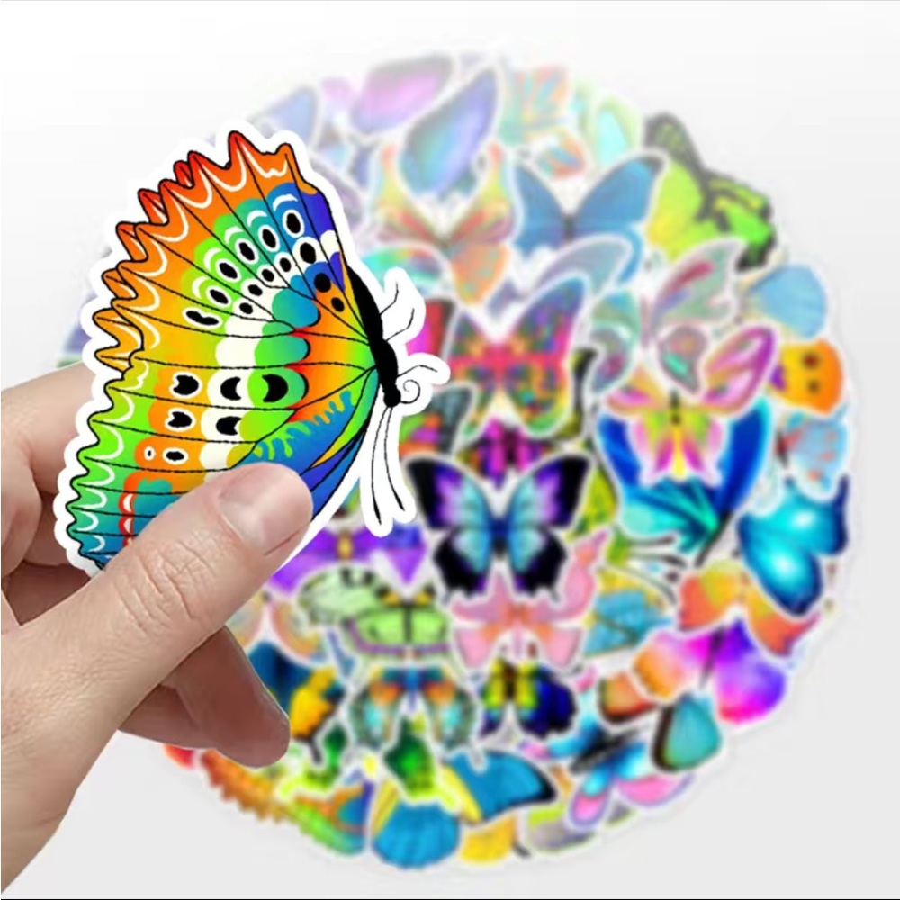 50 Butterfly Stickers Vinyl Waterproof PRICE IS FIRM - Picture 2 of 5